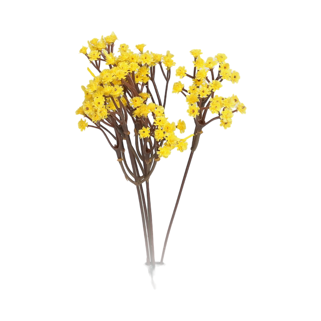 Bush Flower-Yellow-9x9x29Cm