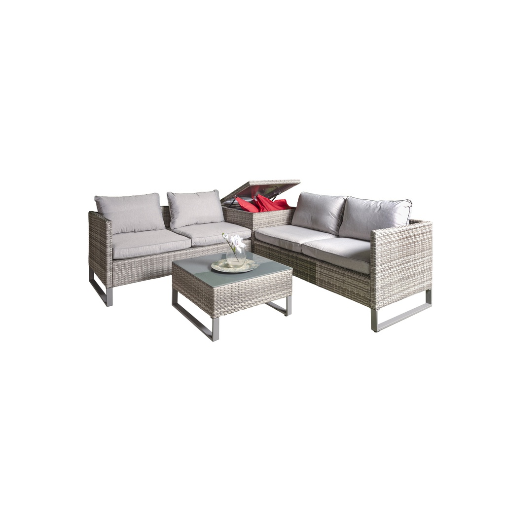 Rattan Outdoor  Furniture Set  Felix - Light Grey