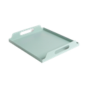 Metal Tray With Handle-Green-35X30X5Cm