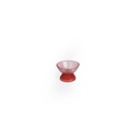 Glass Tray With Base-Red-13X13X9Cm