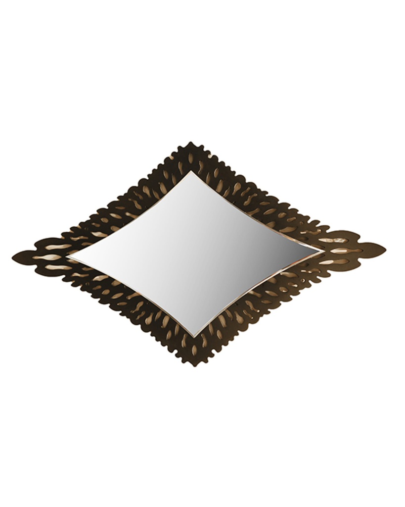 Decorative Mirror 60.5X1.6X100Cm Wooden Black