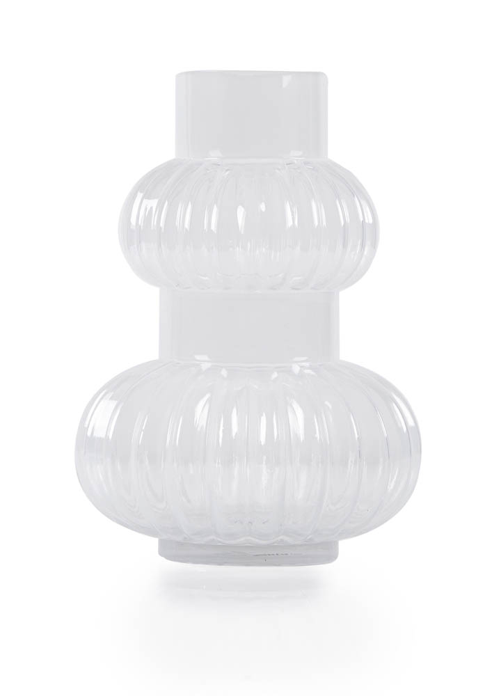 Vase-Glass-Milky white-25X17.5cm