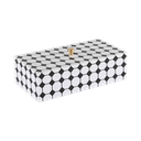 Mdf Box-White Black-24X12.4X8.5Cm