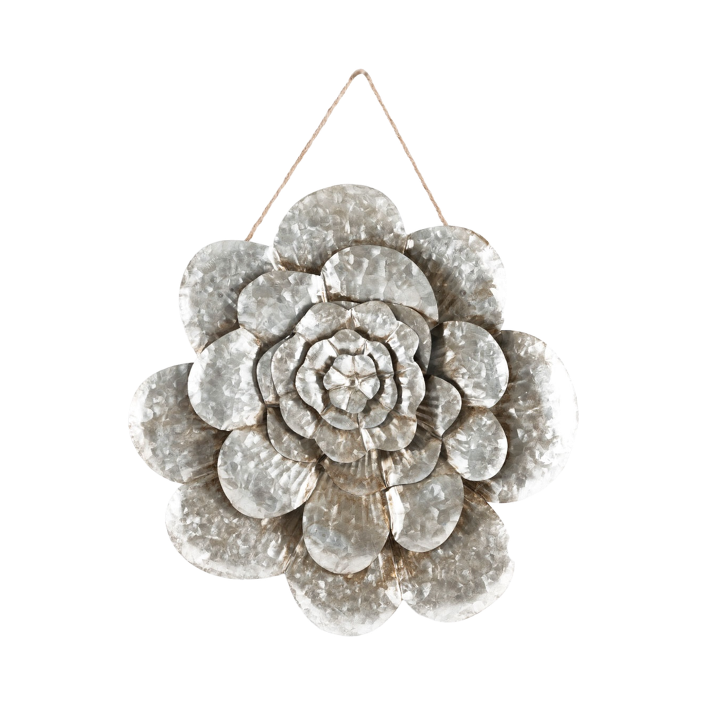 Galvanized Iron Wall Decor-Silver-45X3.3X45Cm