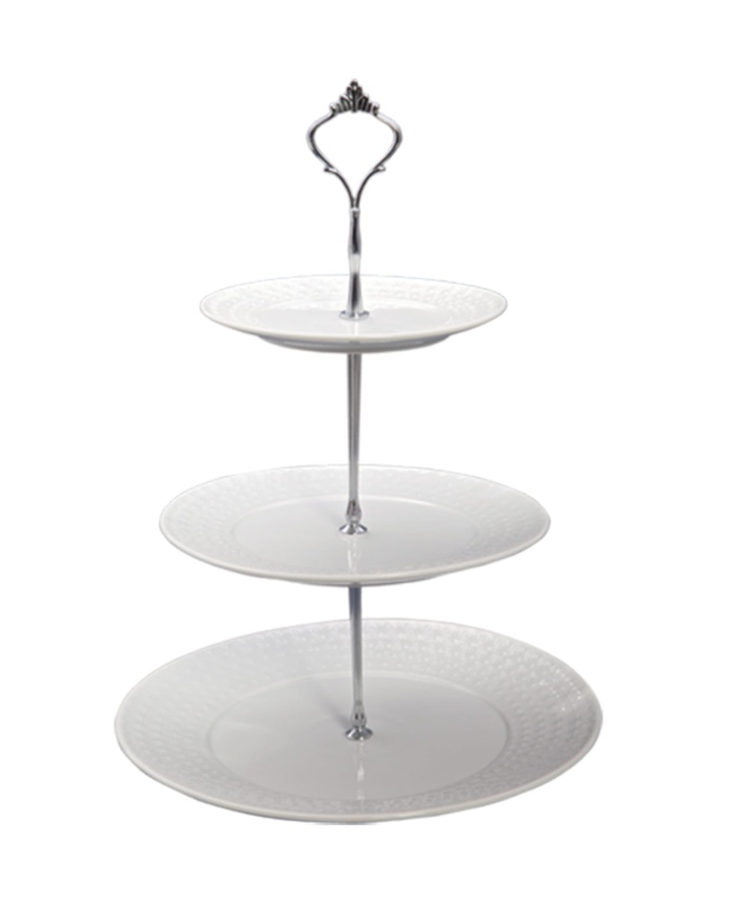 Cake Stand 16.5X2X16.5Cm Ceramic White